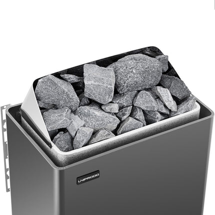 UNIPRODO Electric sauna oven 8-12 m3 to 110C 400 V 8 kW black and silver – image 3
