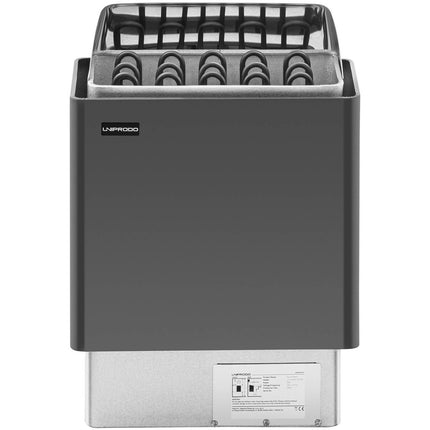 UNIPRODO Electric sauna oven 8-12 m3 to 110C 400 V 8 kW black and silver – image 6