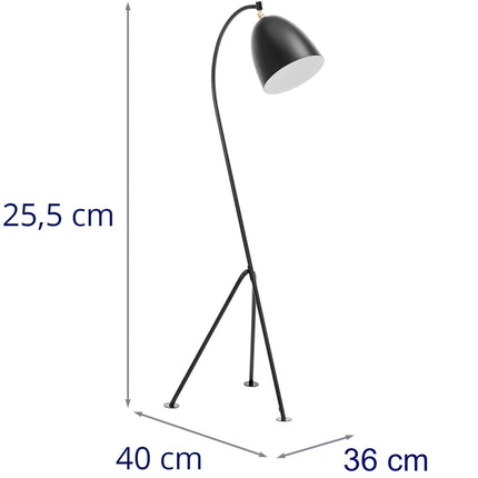 UNIPRODO Metal floor lamp with an adjustable E27 shade, 125 cm – image 6