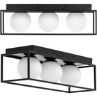 UNIPRODO Modern 3-point E9 ceiling lamp - glass balls in a frame