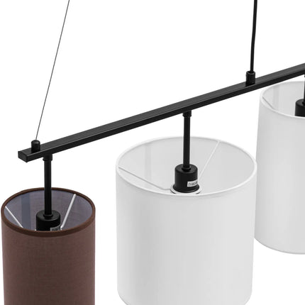 UNIPRODO Modern 4-point E14 ceiling lamp - white and brown – image 3