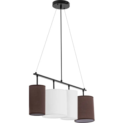 UNIPRODO Modern 4-point E14 ceiling lamp - white and brown