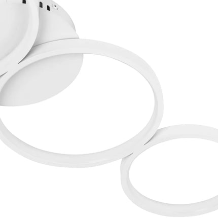 UNIPRODO Modern LED ceiling lamp with remote control - 4 white circles – image 3