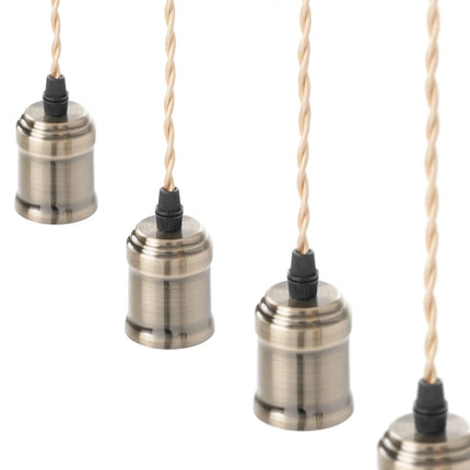 UNIPRODO LOFT hanging ceiling lamp, 6 points E27 - wooden beam – image 3