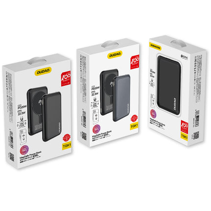 DUDAO Powerbank 10000mAh TGK1 with MagSafe 15W wireless charger black – image 5