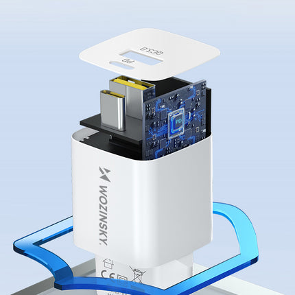 WOZINSKY GaN QC3.0 USB-A USB-C PD 33W wall charger, white – image 11