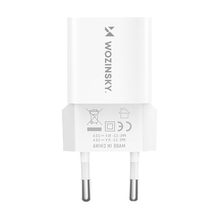 WOZINSKY GaN QC3.0 USB-A USB-C PD 33W wall charger, white – image 3