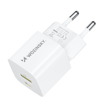 WOZINSKY GaN QC3.0 USB-A USB-C PD 33W wall charger, white – image 4