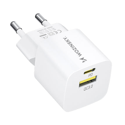 WOZINSKY GaN QC3.0 USB-A USB-C PD 33W wall charger, white – image 5