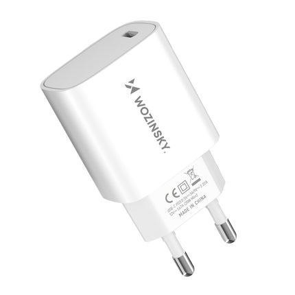 WOZINSKY 20W USB-C 100-240V wall charger, white – image 2