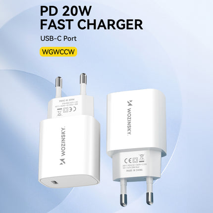 WOZINSKY 20W USB-C 100-240V wall charger, white – image 6
