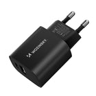 WOZINSKY 20W USB-A USB-C 100-240V wall charger, black
