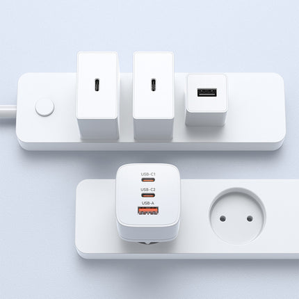 WOZINSKY GaN 65W 100-240V USB-A 2x USB-C wall charger white – image 10