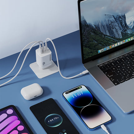 WOZINSKY GaN 65W 100-240V USB-A 2x USB-C wall charger white – image 11
