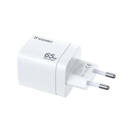 WOZINSKY GaN 65W 100-240V USB-A 2x USB-C wall charger white – image 3