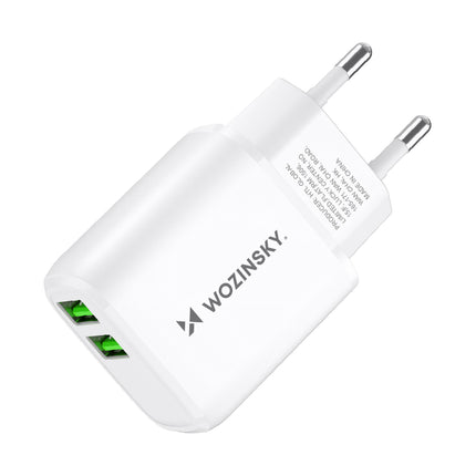 WOZINSKY Mains charger 100-240V 30W 2.4A 2x USB-A white – image 4