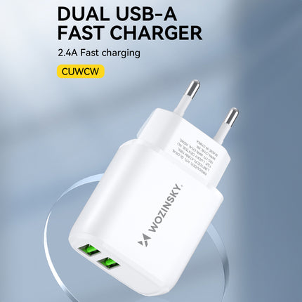WOZINSKY Mains charger 100-240V 30W 2.4A 2x USB-A white – image 6