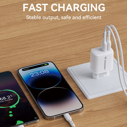 WOZINSKY Mains charger 100-240V 30W 2.4A 2x USB-A white – image 9
