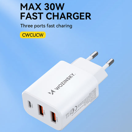 WOZINSKY Mains charger 100-240V 30W 2.4A 2x USB-A white – image 17