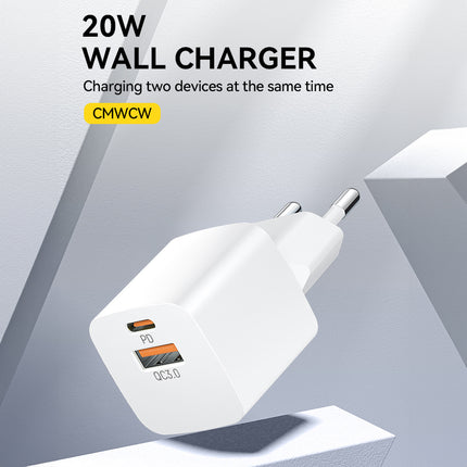 WOZINSKY PD QC 3.0 mains charger 100-240V 20W USB-C USB-A white – image 5