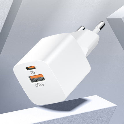 WOZINSKY PD QC 3.0 mains charger 100-240V 20W USB-C USB-A white – image 7
