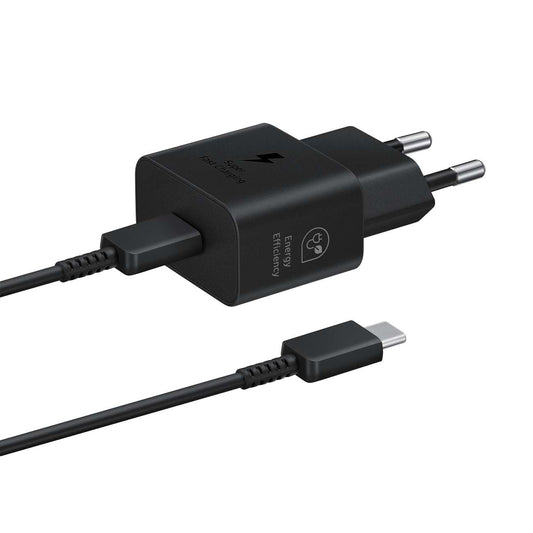 SAMSUNG Samsung GaN 25W SFC wall charger with USB-C cable, black