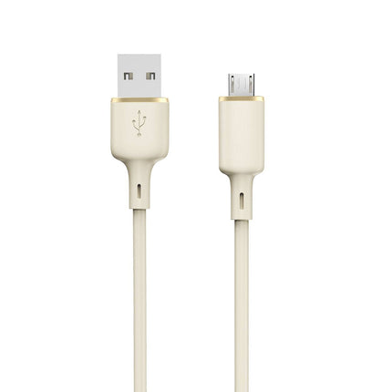 DUDAO SR USB-A - microUSB 5A reinforced cable, 1m, beige