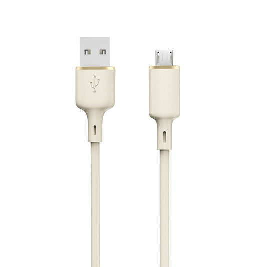 DUDAO SR USB-A - microUSB 5A reinforced cable, 1m, beige