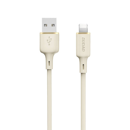 DUDAO Reinforced cable for iPhone SR USB-A - Lightning 5A 1m, beige