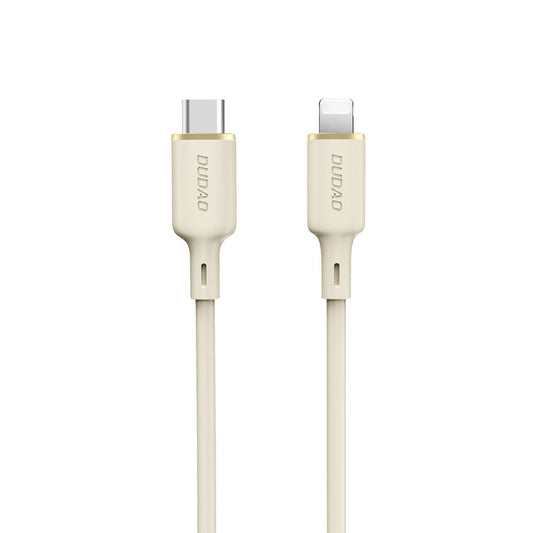 DUDAO SR reinforced cable for iPhone USB-C - Lightning 30W 2m, beige
