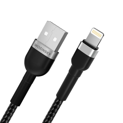 WOZINSKY Braided cable for iPhone USB-A - Lightning 2.4A 1m black – image 3