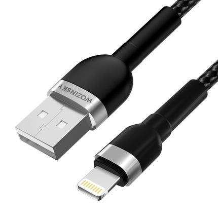 WOZINSKY Braided cable for iPhone USB-A - Lightning 2.4A 1m black – image 4