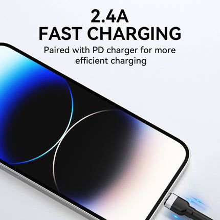 WOZINSKY Braided cable for iPhone USB-A - Lightning 2.4A 1m black – image 7