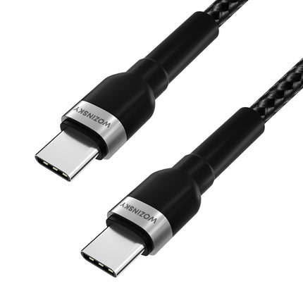 WOZINSKY Braided cable USB-C - USB-C PD 65W 1m black – image 11
