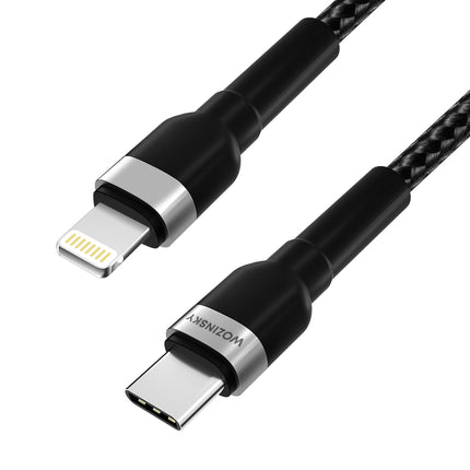 WOZINSKY Cable for iPhone USB-C - Lightning PD 30W 1m black – image 3