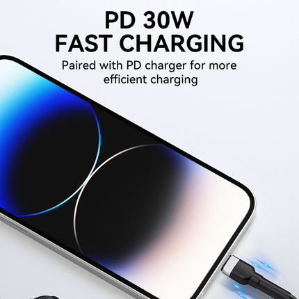 WOZINSKY Cable for iPhone USB-C - Lightning PD 30W 1m black – image 7