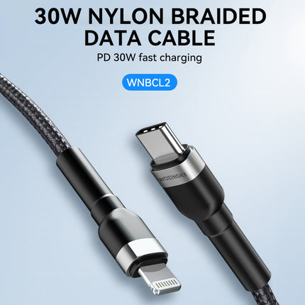 WOZINSKY Cable for iPhone USB-C - Lightning PD 30W 1m black – image 14