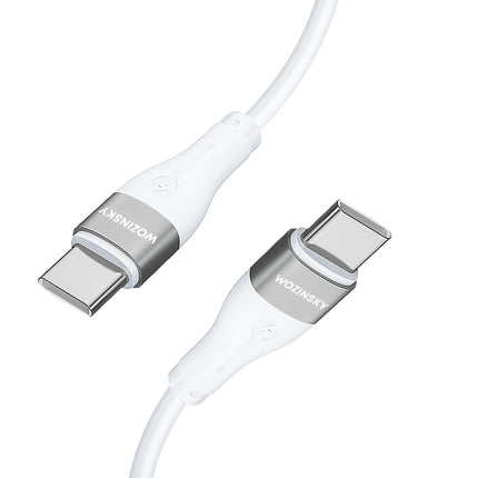 WOZINSKY Durable flexible cable USB-C - USB-C PD 65W 1m white – image 3