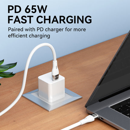 WOZINSKY Durable flexible cable USB-C - USB-C PD 65W 1m white – image 9