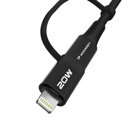 WOZINSKY 4in1 Universal cable 2x USB-C 1x USB-A 1x Lightning 60W 1m black – image 3