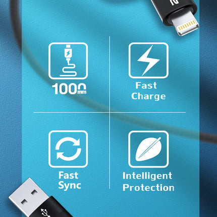 WOZINSKY 4in1 Universal cable 2x USB-C 1x USB-A 1x Lightning 60W 1m black – image 6