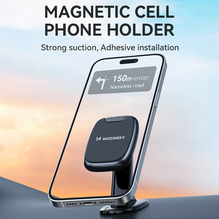 WOZINSKY Magnetic phone holder for car dashboard, black – image 4