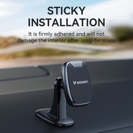 WOZINSKY Magnetic phone holder for car dashboard, black – image 6