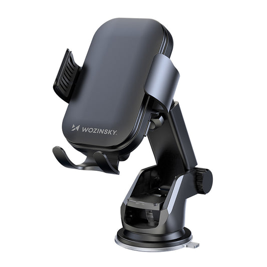 WOZINSKY Phone holder with 15W inductive charger for car dashboard, black