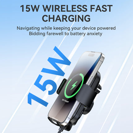 WOZINSKY Phone holder with 15W inductive charger for car dashboard, black – image 6