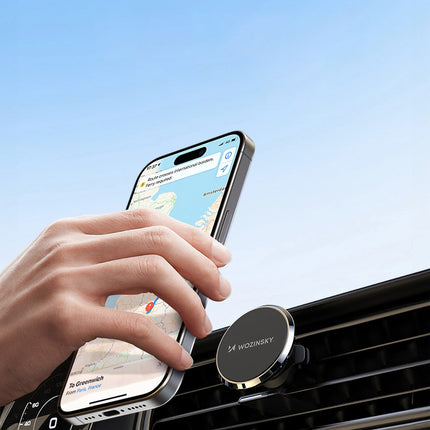 WOZINSKY Magnetic phone holder for car air vent, black – image 22