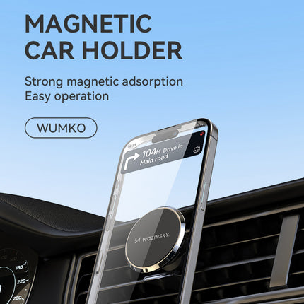 WOZINSKY Magnetic phone holder for car air vent, black – image 16
