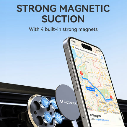 WOZINSKY Magnetic phone holder for car air vent, black – image 18
