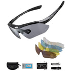 ROCKBROS Polarized cycling glasses with replaceable colored lenses SET