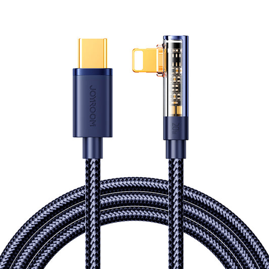 JOYROOM Angled cable for iPhone USB-C - Lightning 20W 480 Mbps 1.2m blue